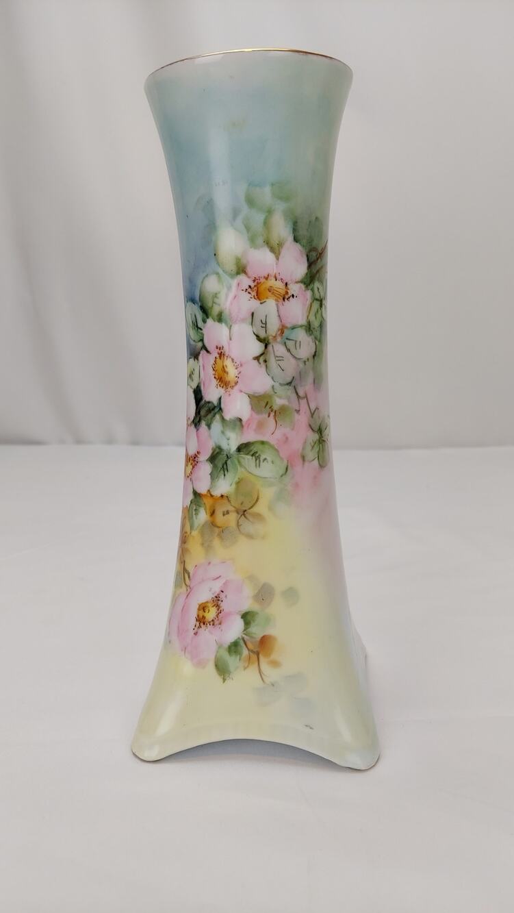 Antique Art Deco Floral Porcelain Bud Vase H&C Heinrich Selb Bavaria Germany